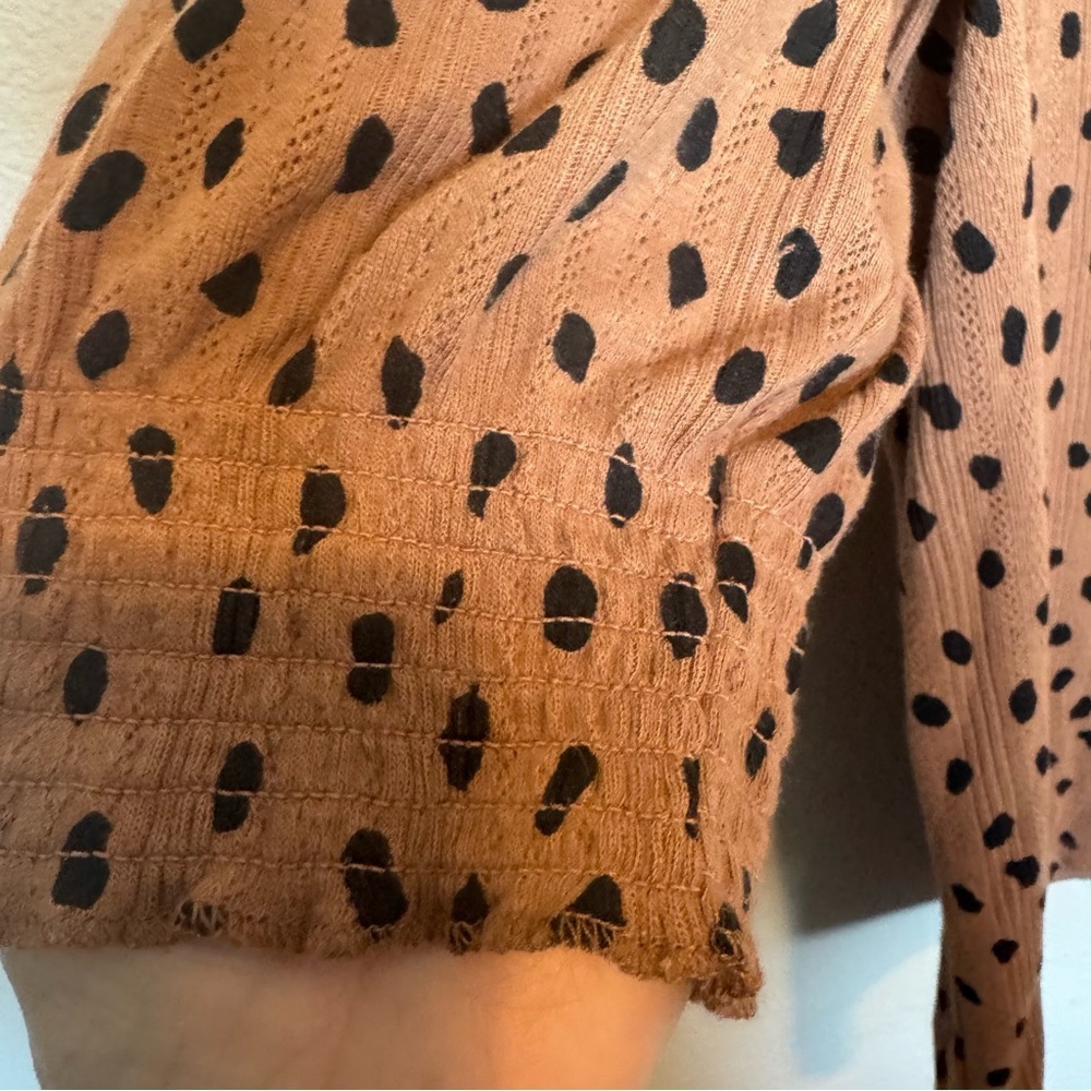 Lucky Brand Cheetah Print Blouse Size Large - Picture 4 of 6